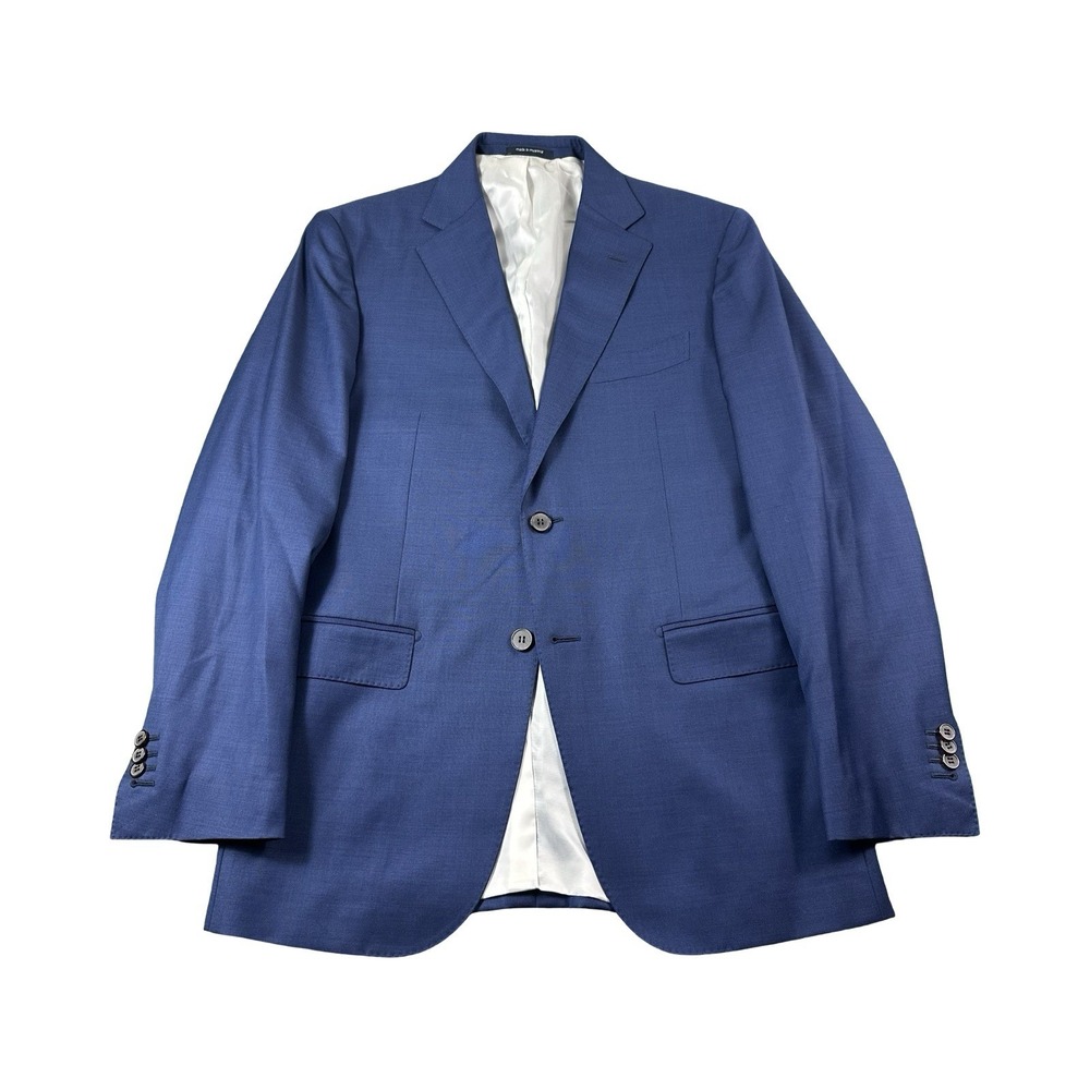 Suit Supply Royal Blue Napoli Straight Slim Cut Zignone 110s Italian Wool 40L